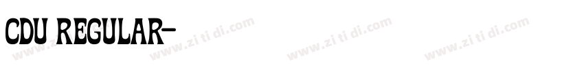 CDU Regular字体转换